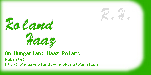 roland haaz business card